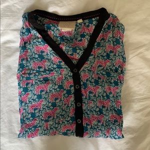 Anthropologie patterned blouse